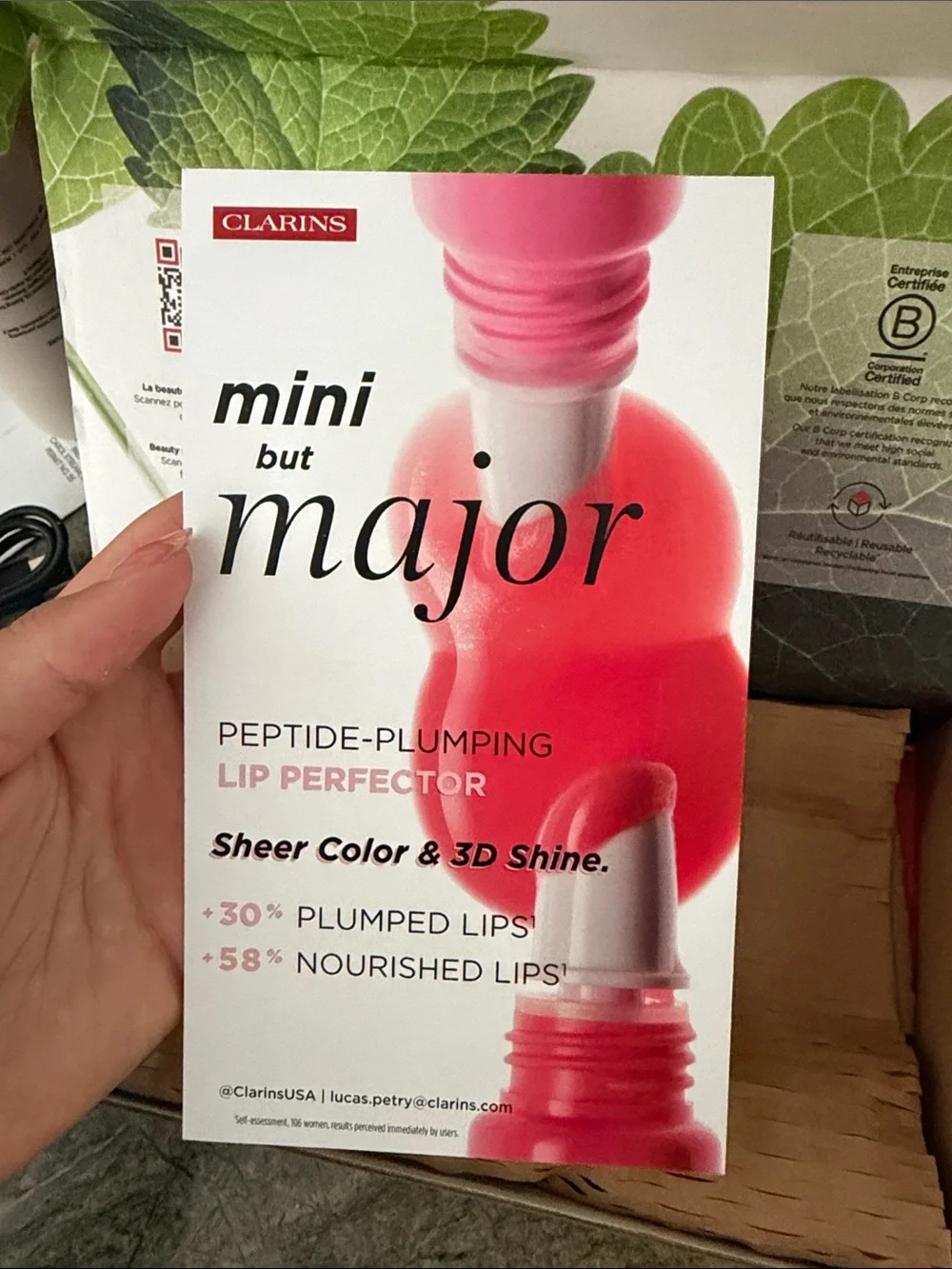Clarins Lip Perfector Trio — Pink, Red, Cream